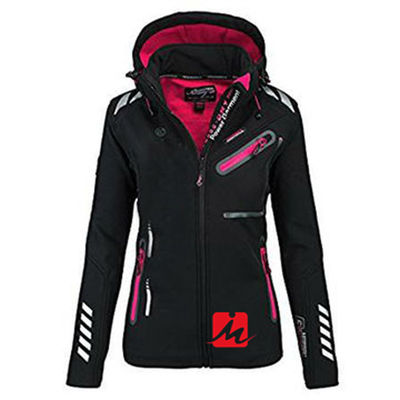 Poliester Spandex Tahan Air Softshell Jaket Wanita Jaket Mendaki Luar Ruangan Champing