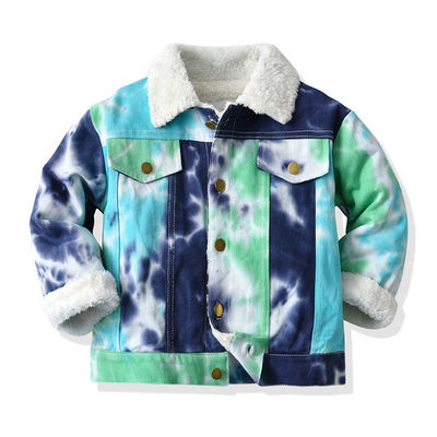 Jaket Denim Bordir Kustom OEM Boy'S Girl'S Kid Outwear Jacket