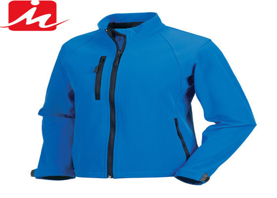 Bernapas Anti Air Jaket Musim Dingin Pria Spandex Polyester Softshell Jaket
