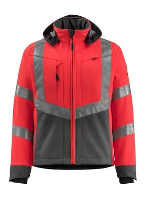 Jaket softshell pria Warna neon warna reflektif jaket pakaian kerja jaket tahan air softshell