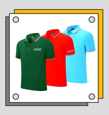 100% Katun Poliester Kemeja Polo Pria Kemeja Berkerah Cepat Kering