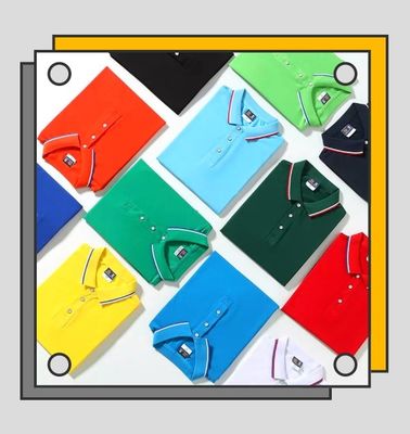 100% Katun Poliester Kemeja Polo Pria Kemeja Berkerah Cepat Kering