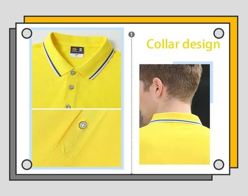 100% Katun Poliester Kemeja Polo Pria Kemeja Berkerah Cepat Kering
