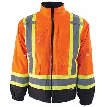 Safety Visibilitas Tinggi Pakaian Reflektif Jaket Tahan Air Hi Vis Bekerja
