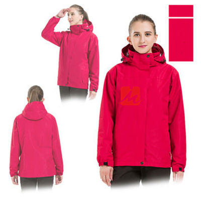 Jaket Jaket Tahan Air Warna-warni Ski Jaket Salju Dengan Tudung