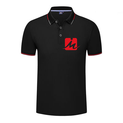 Kaos Katun Kasual Pria OEM Rajutan Kaos Polo Golf Bernapas