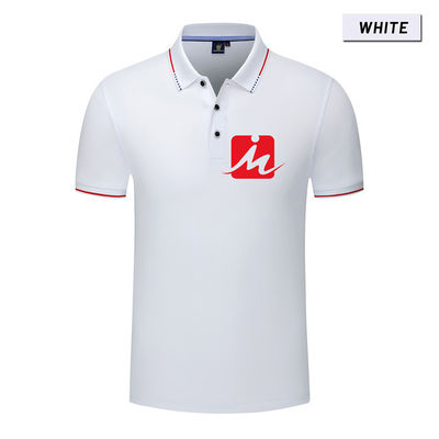 Kaos Katun Kasual Pria OEM Rajutan Kaos Polo Golf Bernapas