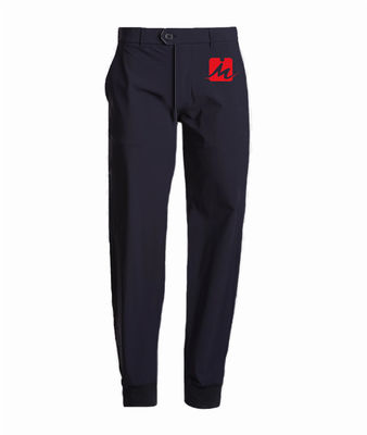 Unisex Peregangan Golf Celana Jogger Golf Celana Spandex Serut Dengan Ribbed