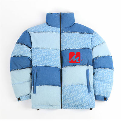 Puffer Mens Jaket Berlapis Mengkilap Bomber Gelembung Hangat Jaket Berlapis Mengkilap