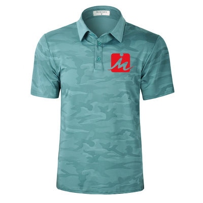 Bernapas Kamuflase Musim Panas Kemeja Golf Kelembaban Wicking Cepat Kering Golf Polo T Shirt