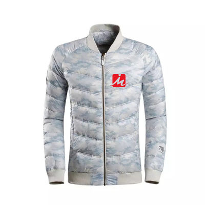 100% Polyester Waterproof Windbreaker Jaket Pria Baseball Puffer Jaket Ringan