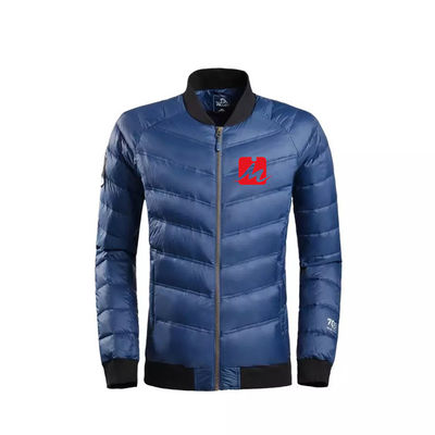 100% Polyester Waterproof Windbreaker Jaket Pria Baseball Puffer Jaket Ringan