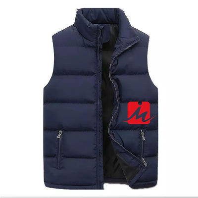 Jaket Bulu Angsa Tanpa Lengan Nilon Poliester Kustom Puffer