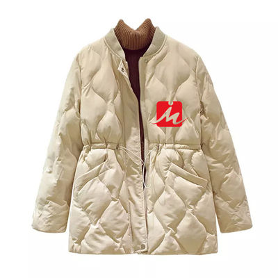 Musim Dingin Puffer Padded Jacket Polyester Nylon Duck Down Quilted Jackets Outerwear