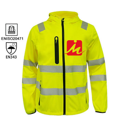 Pakaian Tahan Air Visibilitas Tinggi Hi Vis Uniform Workwear Jaket Kerja Reflektif