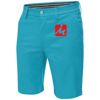 Celana Pendek Golf Peregangan Santai Pria, Celana Pendek Golf Cepat Kering Spandex Poliester