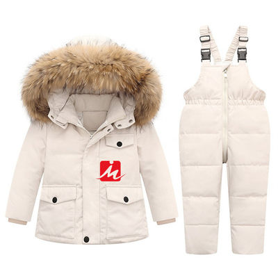 Poliester Ringan Jaket Bebek Putih Mantel Pakaian Luar Anak Overall Jumpsuit