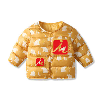 Windproof Ringan Jaket Little Girl Down Puffer Mantel Hangat Musim Dingin Untuk Anak-Anak