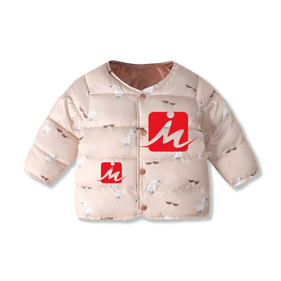 Windproof Ringan Jaket Little Girl Down Puffer Mantel Hangat Musim Dingin Untuk Anak-Anak
