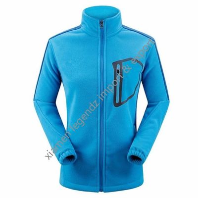 Jaket Musim Dingin Olahraga Mountainnering Klasik Untuk Wanita Zip Up Jaket Bulu Tebal Poliester
