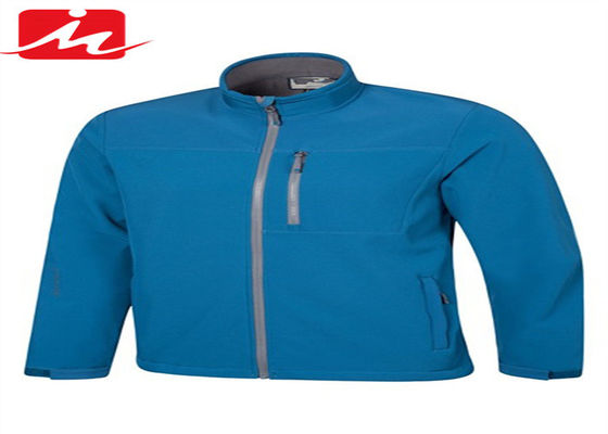 Bernapas Anti Air Jaket Musim Dingin Pria Spandex Polyester Softshell Jaket