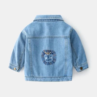 reclye grosir musim semi dan musim gugur jaket denim anak laki-laki kasual untuk anak-anak