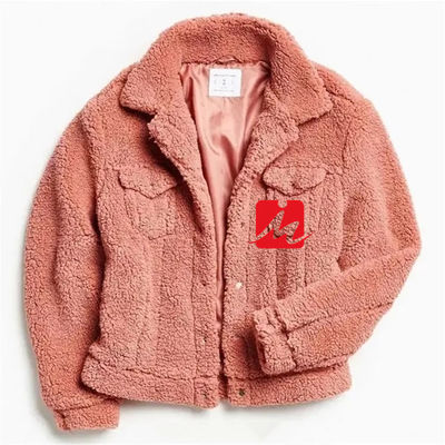 musim dingin 2 kantong dada shearling fleece sherpa trucker jacket for men