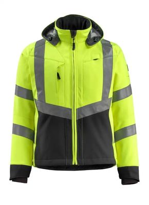 Jaket softshell pria Warna neon warna reflektif jaket pakaian kerja jaket tahan air softshell
