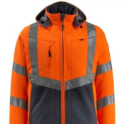 Jaket softshell pria Warna neon warna reflektif jaket pakaian kerja jaket tahan air softshell